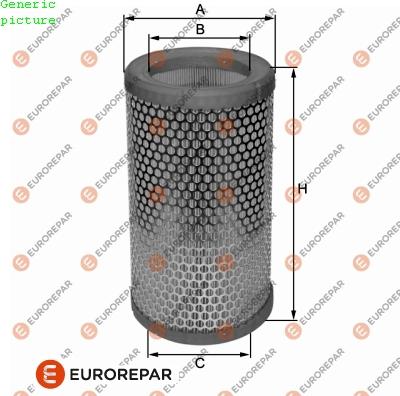 EUROREPAR 1680345380 - Воздушный фильтр, двигатель autodif.ru