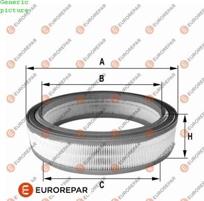 EUROREPAR 1680332980 - Воздушный фильтр, двигатель autodif.ru