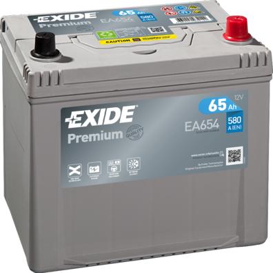 Exide EA654 - Стартерная аккумуляторная батарея, АКБ autodif.ru