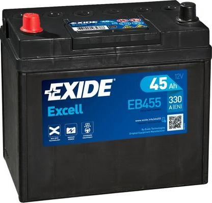 Exide EB455 - Стартерная аккумуляторная батарея, АКБ autodif.ru
