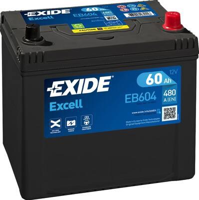 Exide EB604 - Аккумуляторная батарея EXCELL (12V 60Ah 390A B0) 230x173x222mm Полярность ETN 0 (-/+) Тип клеммы 1(E autodif.ru