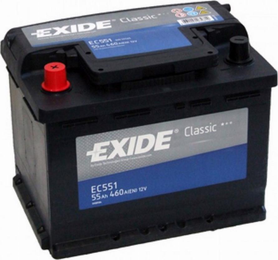 Exide EC551 - Стартерная аккумуляторная батарея, АКБ autodif.ru