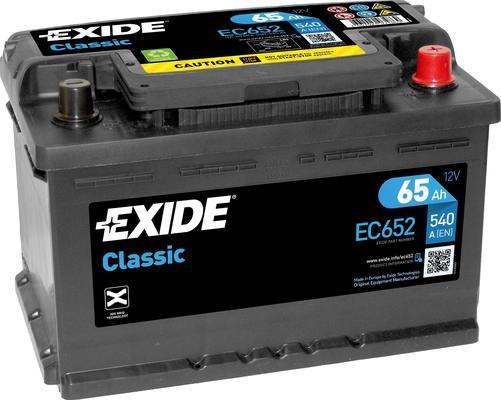 Exide EC652 - Стартерная аккумуляторная батарея, АКБ autodif.ru