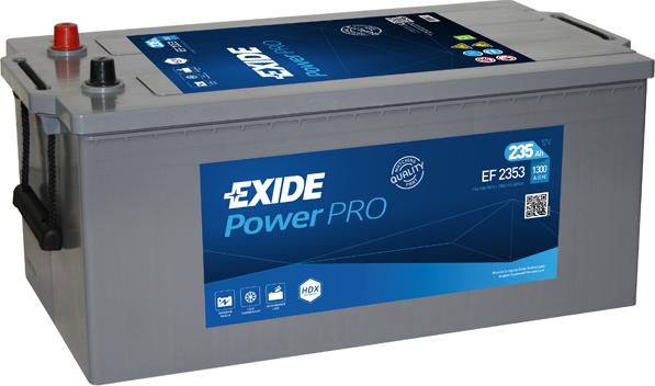 Exide EF2353 - Стартерная аккумуляторная батарея, АКБ autodif.ru