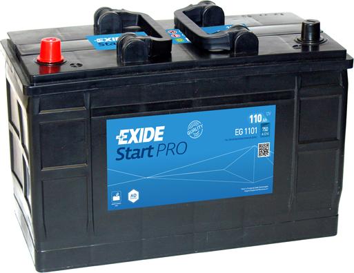 Exide EG1101 - Стартерная аккумуляторная батарея, АКБ autodif.ru
