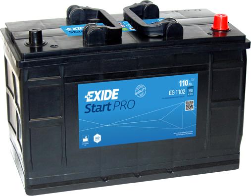 Exide EG1102 - Стартерная аккумуляторная батарея, АКБ autodif.ru