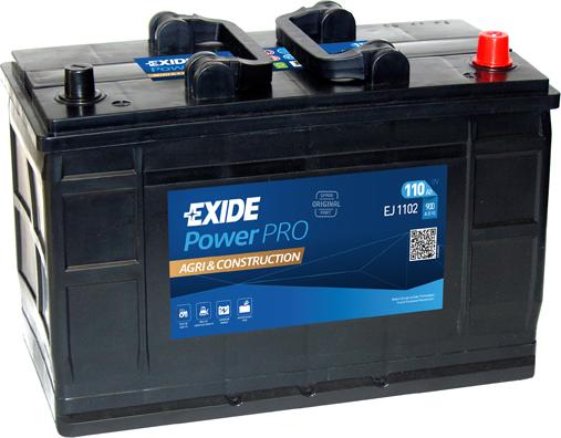 Exide EJ1102 - Стартерная аккумуляторная батарея, АКБ autodif.ru