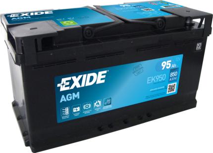 Exide EK950 - Стартерная аккумуляторная батарея, АКБ autodif.ru