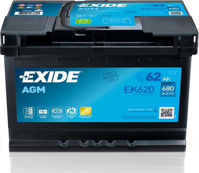 Exide EK620 - Стартерная аккумуляторная батарея, АКБ autodif.ru