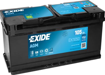 Exide EK1050 - Стартерная аккумуляторная батарея, АКБ autodif.ru