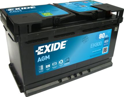 Exide EK800 - Стартерная аккумуляторная батарея, АКБ autodif.ru