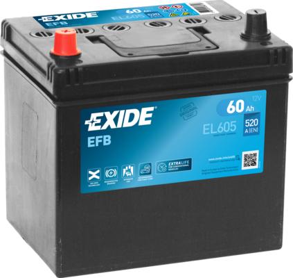 Exide EL605 - Стартерная аккумуляторная батарея, АКБ autodif.ru