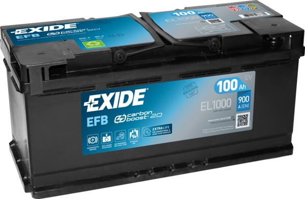 Exide EL1000 - Стартерная аккумуляторная батарея, АКБ autodif.ru