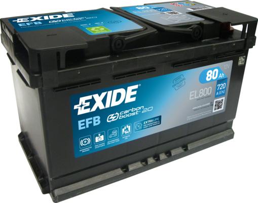 Exide EL800 - Стартерная аккумуляторная батарея, АКБ autodif.ru