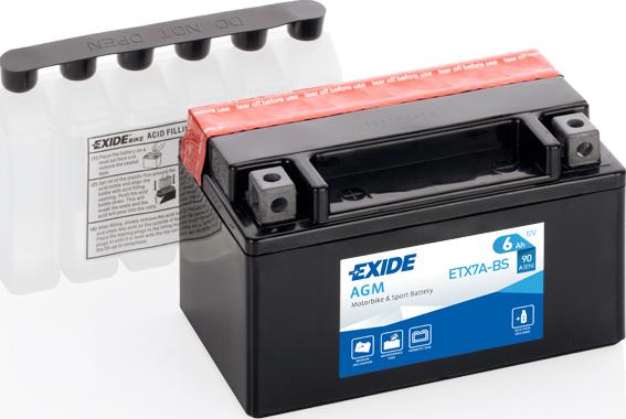 Exide ETX7A-BS - Стартерная аккумуляторная батарея, АКБ autodif.ru