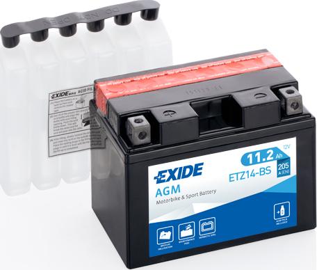Exide ETZ14-BS - Стартерная аккумуляторная батарея, АКБ autodif.ru