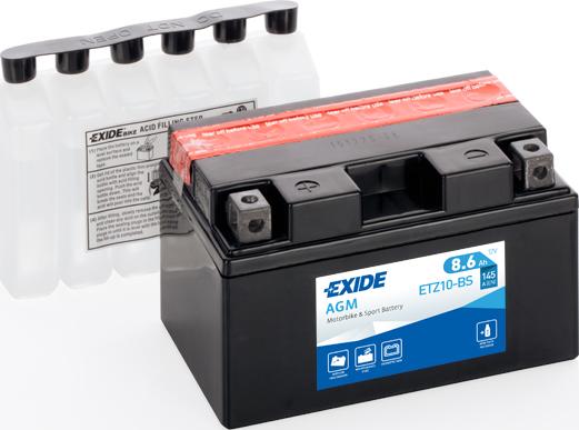 Exide ETZ10-BS - Стартерная аккумуляторная батарея, АКБ autodif.ru