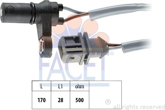 FACET 9.0392 - Датчик частоты вращения, автоматическая коробка передач autodif.ru