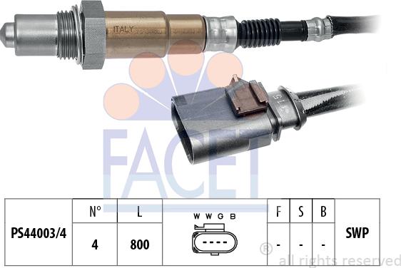 FACET 10.8199 - Лямбда-зонд Audi/Skoda Octavia//VW Golf VII 1.4TSI 12- autodif.ru