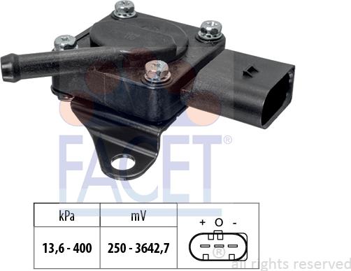 FACET 10.3319 - Датчик давления ог BMW X5/F07 3.0D 07-> autodif.ru