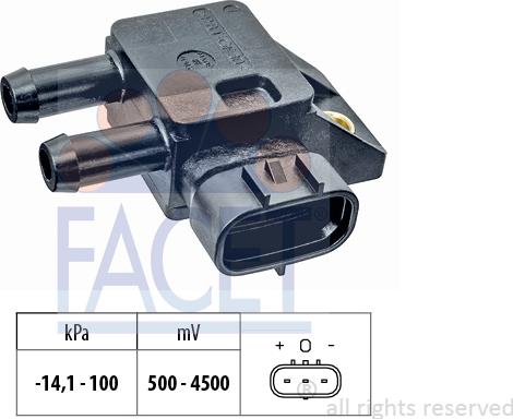 FACET 10.3342 - Автозапчасть/датчик давления выхлоп газ , абсолют давления 1865A364 autodif.ru