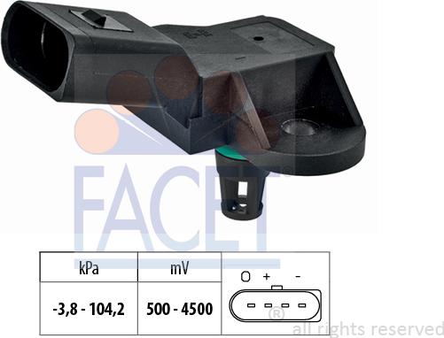 FACET 10.3280 - Датчик давления, усилитель тормозной системы autodif.ru