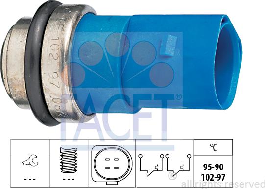 FACET 7.5692 - Термовыключатель, вентилятор радиатора / кондиционера autodif.ru