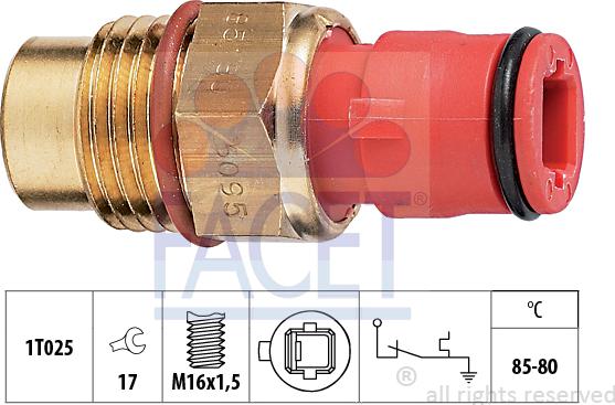 FACET 7.5095 - Термовыключатель, вентилятор радиатора / кондиционера autodif.ru