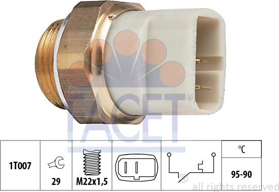 FACET 7.5027 - Термовыключатель, вентилятор радиатора / кондиционера autodif.ru