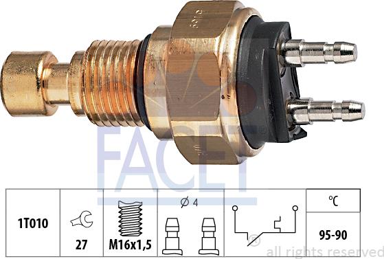 FACET 7.5139 - Термовыключатель, вентилятор радиатора / кондиционера autodif.ru
