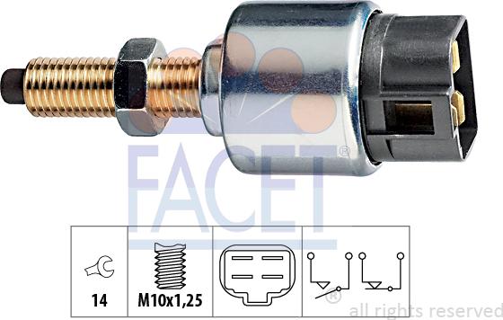 FACET 7.1044 - Выключатель фонаря сигнала торм. Honda/KIA/Mitsubishi/Opel autodif.ru