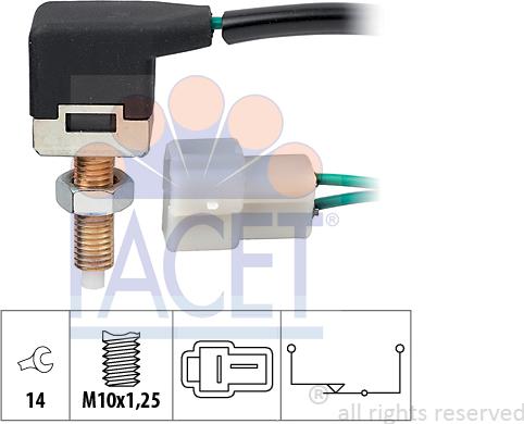 FACET 7.1057 - Выключатель фонаря сигнала торможения autodif.ru