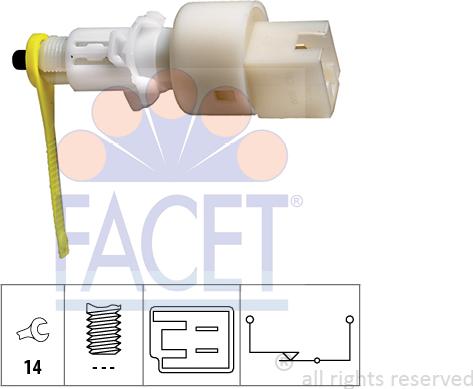 FACET 7.1153 - Выключатель фонаря сигнала торможения autodif.ru