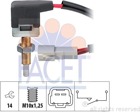 FACET 7.1167 - Выключатель, привод сцепления (Tempomat) autodif.ru