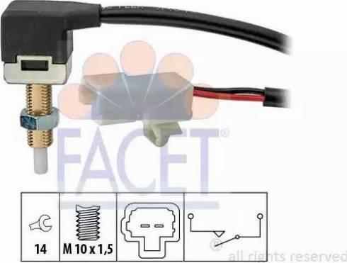 FACET 7.1296 - Выключатель, привод тормоза (механизм газораспределения) autodif.ru