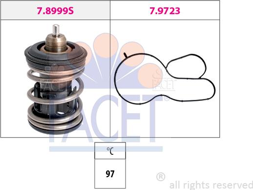 FACET 7.8999 - Термостат охлаждающей жидкости / корпус autodif.ru