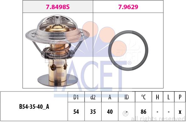 FACET 7.8498 - Термостат охлаждающей жидкости / корпус autodif.ru