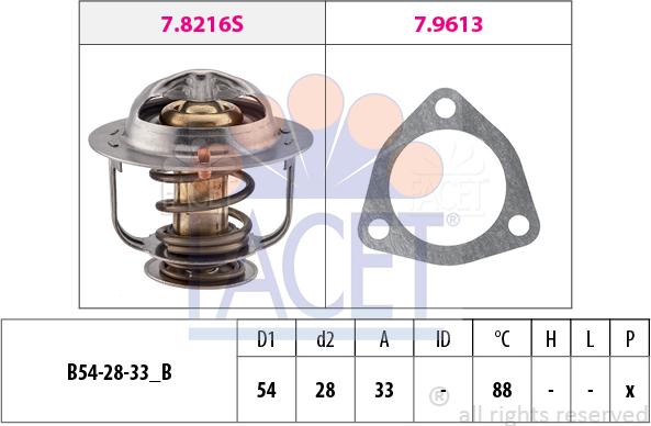 FACET 7.8535 - Термостат охлаждающей жидкости / корпус autodif.ru