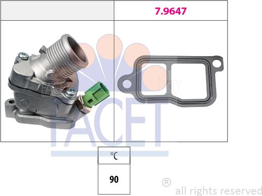 FACET 7.8606 - Термостат охлаждающей жидкости / корпус autodif.ru
