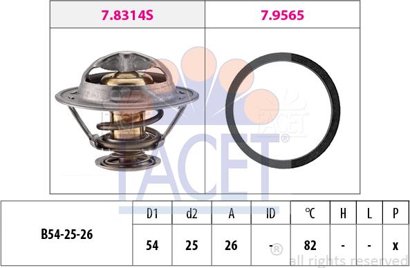 FACET 7.8677 - Термостат охлаждающей жидкости / корпус autodif.ru