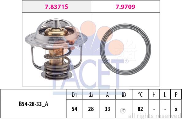 FACET 7.8845 - Термостат охлаждающей жидкости / корпус autodif.ru
