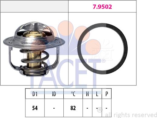 FACET 7.8800 - Термостат охлаждающей жидкости / корпус autodif.ru