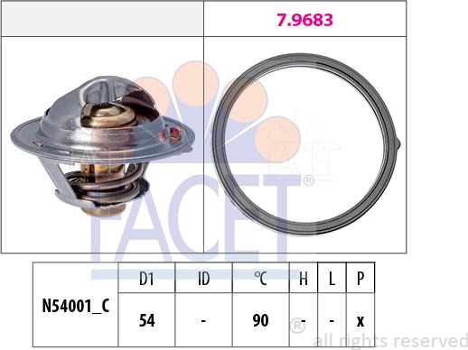 FACET 7.8802 - Термостат охлаждающей жидкости / корпус autodif.ru