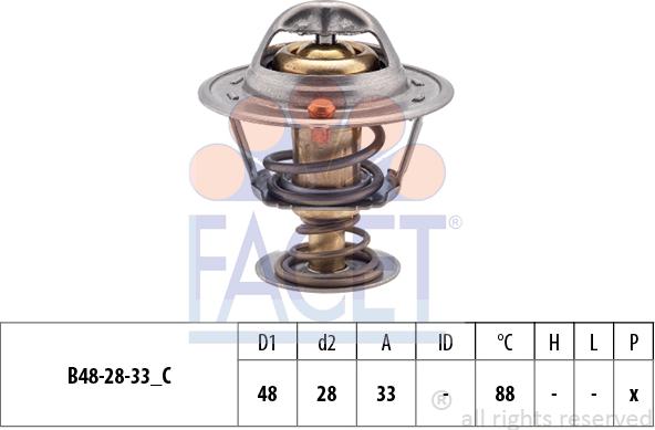 FACET 7.8831S - Термостат охлаждающей жидкости / корпус autodif.ru