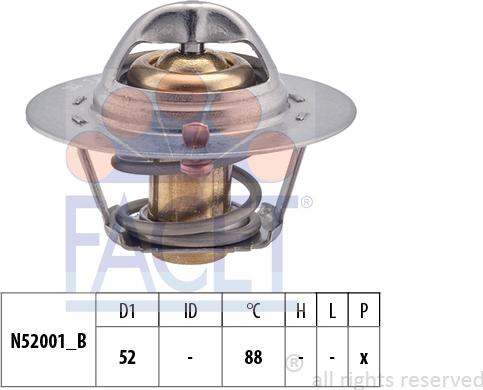 FACET 7.8355S - Термостат охлаждающей жидкости / корпус autodif.ru