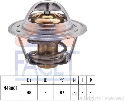 FACET 7.8374S - Термостат охлаждающей жидкости / корпус autodif.ru