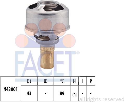 FACET 7.8246 - Термостат охлаждающей жидкости / корпус autodif.ru