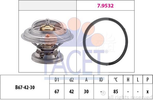 FACET 7.8280 - Термостат охлаждающей жидкости / корпус autodif.ru