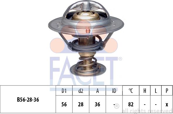 FACET 7.8222S - Термостат охлаждающей жидкости / корпус autodif.ru