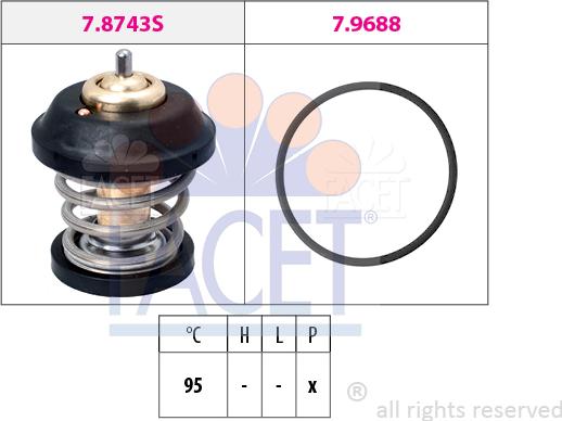 FACET 7.8743 - Термостат охлаждающей жидкости / корпус autodif.ru